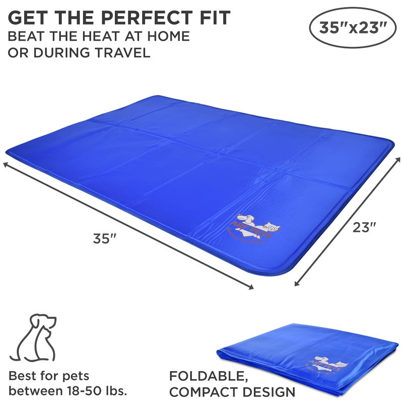 Arf Pets Dog Cooling Mat 23â€ x 35â€ Pad for Kennels, Crates, Beds, Non-Toxic, Durable Solid Self Cooling Gel No Refrigeration or Electricity Needed - Image 2